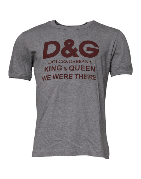 Gray Logo Print Cotton Crew Neck Men T-shirt Gray Logo Print Cotton Crew Neck Men T-shirt