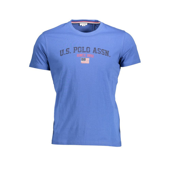 Blue Cotton Men T-Shirt Blue Cotton Men T-Shirt