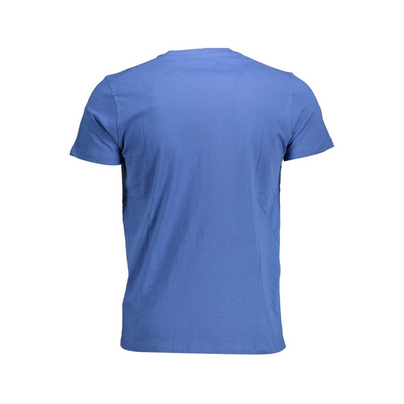 Blue Cotton Men T-Shirt Blue Cotton Men T-Shirt