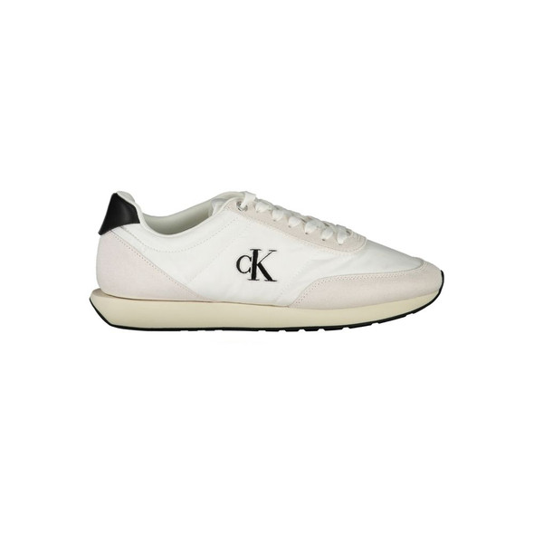 White Polyester Men Sneaker White Polyester Men Sneaker