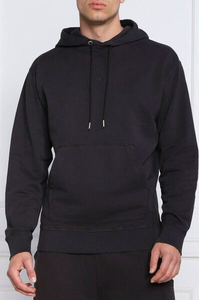 Elegant Dark Blue Cotton Hooded Sweatshirt Elegant Dark Blue Cotton Hooded Sweatshirt
