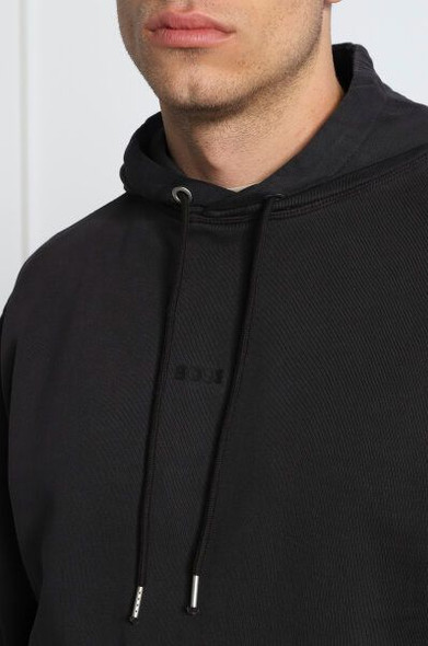 Elegant Dark Blue Cotton Hooded Sweatshirt Elegant Dark Blue Cotton Hooded Sweatshirt