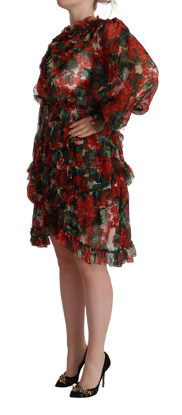 Dolce & Gabbana Multicolor Red Floral Silk Long Maxi Dress Dolce & Gabbana Multicolor Red Floral Silk Long Maxi Dress