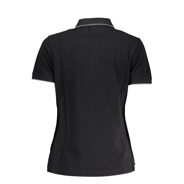 Black Cotton Women Polo Shirt Black Cotton Women Polo Shirt
