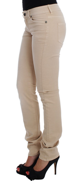 Beige Wash Slim Fit Cotton Stretch Jeans Beige Wash Slim Fit Cotton Stretch Jeans