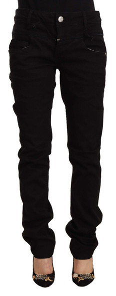 Acht Black Low Waist Cotton Stretch Denim Skinny Jeans Acht Black Low Waist Cotton Stretch Denim Skinny Jeans