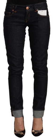 Black Cotton Low Waist Slim Fit Denim Jeans Black Cotton Low Waist Slim Fit Denim Jeans