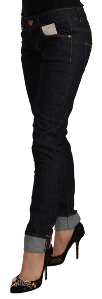 Black Cotton Low Waist Slim Fit Denim Jeans Black Cotton Low Waist Slim Fit Denim Jeans