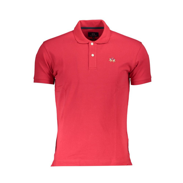 Red Cotton Men Polo Shirt LA-38026 Red Cotton Men Polo Shirt LA-38026