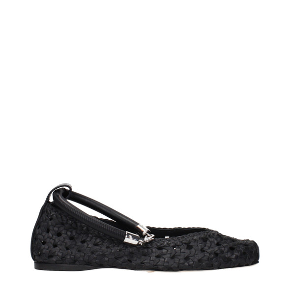 Black Leather Ballet Flats MA15256371921161BT Black Leather Ballet Flats MA15256371921161BT