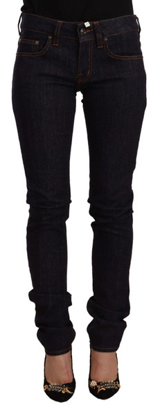 Black Mid Waist Cotton Denim Skinny Jeans Black Mid Waist Cotton Denim Skinny Jeans