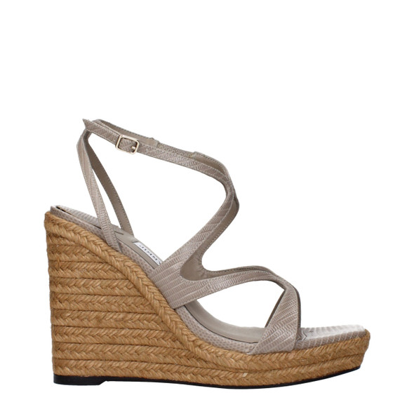 Gray Leather Wedges Sandals Gray Leather Wedges Sandals