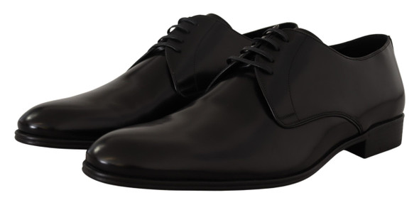 Black Leather Lace Up Formal Derby Shoes Black Leather Lace Up Formal Derby Shoes