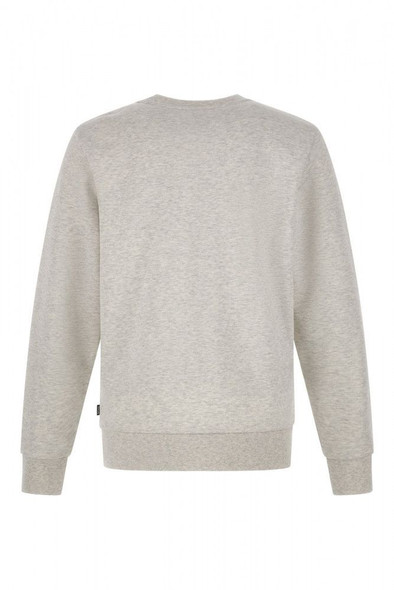 Hugo Boss Elegant Grey Round Neck Cotton Sweatshirt Hugo Boss Elegant Grey Round Neck Cotton Sweatshirt