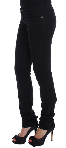 Black Cotton Stretch Slim Skinny Fit Jeans Black Cotton Stretch Slim Skinny Fit Jeans