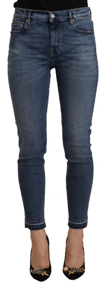 Don The Fuller Blue Mid Waist Cotton Denim Slim Fit Cropped Jeans Don The Fuller Blue Mid Waist Cotton Denim Slim Fit Cropped Jeans