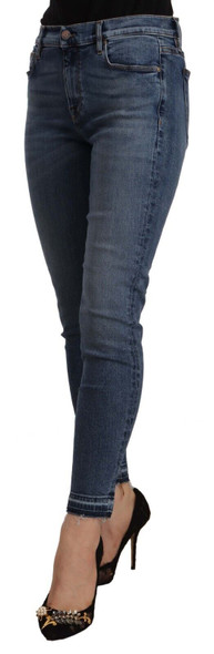 Don The Fuller Blue Mid Waist Cotton Denim Slim Fit Cropped Jeans Don The Fuller Blue Mid Waist Cotton Denim Slim Fit Cropped Jeans