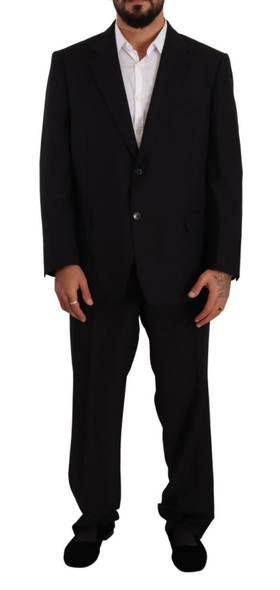 Black Polyester Single Breasted Formal Suit KOS1966 Black Polyester Single Breasted Formal Suit KOS1966