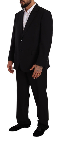 Black Polyester Single Breasted Formal Suit KOS1966 Black Polyester Single Breasted Formal Suit KOS1966