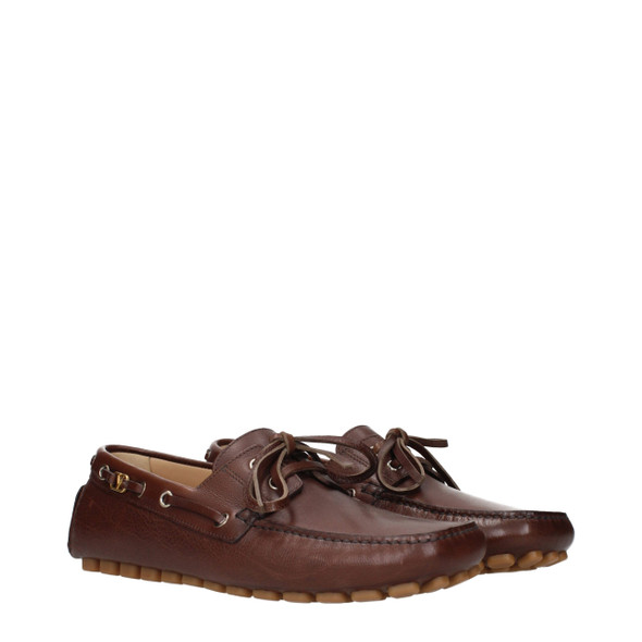 Brown Leather Slip-On Loafers VA15269058412809BT Brown Leather Slip-On Loafers VA15269058412809BT