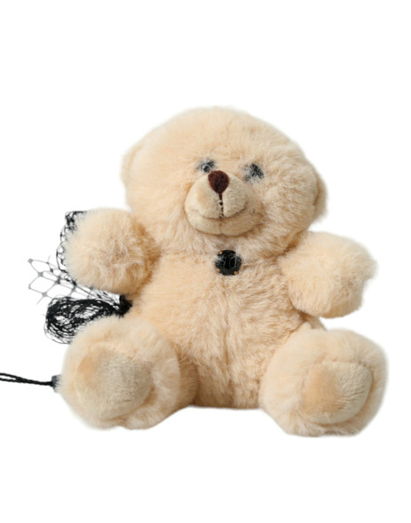 Beige Teddy Bear Mesh Net Band Hair Clip Beige Teddy Bear Mesh Net Band Hair Clip