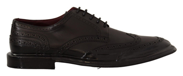 Black Leather Oxford Wingtip Formal Derby Shoes Black Leather Oxford Wingtip Formal Derby Shoes