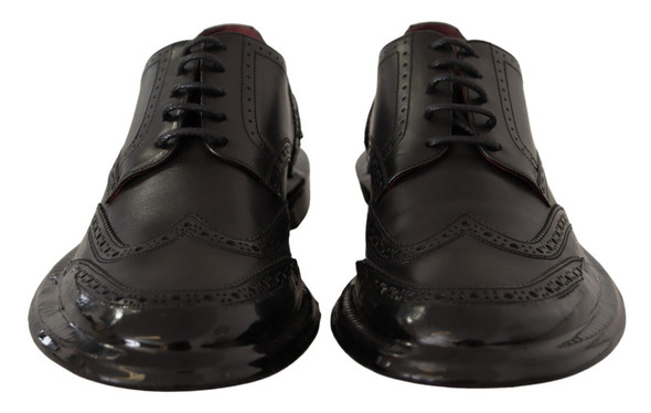 Black Leather Oxford Wingtip Formal Derby Shoes Black Leather Oxford Wingtip Formal Derby Shoes