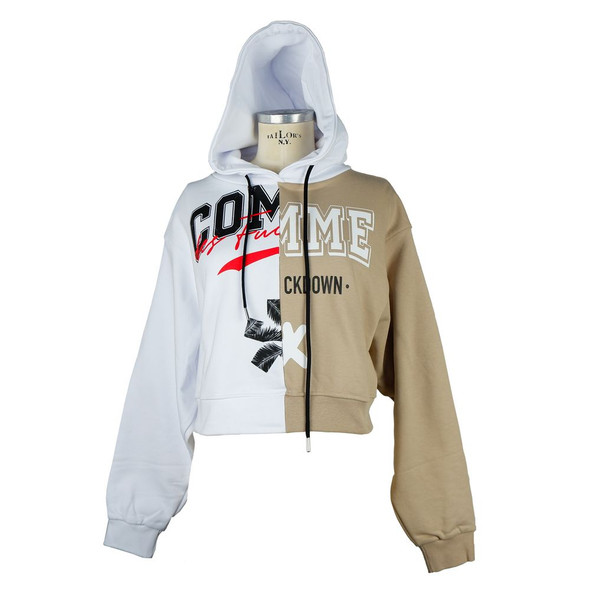 Comme Des Fuckdown Chic Two-Tone Graphic Hooded Sweatshirt Comme Des Fuckdown Chic Two-Tone Graphic Hooded Sweatshirt