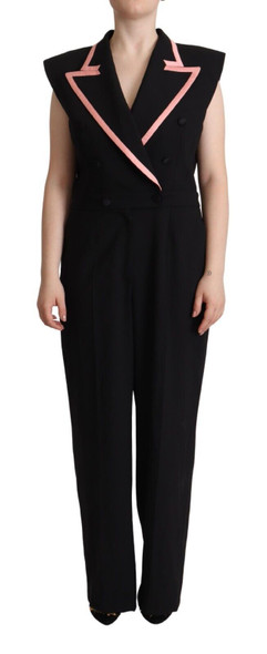 Dolce & Gabbana Black Wool Blend Sleeveless Jumpsuit Dress Dolce & Gabbana Black Wool Blend Sleeveless Jumpsuit Dress