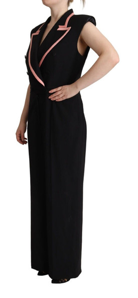 Dolce & Gabbana Black Wool Blend Sleeveless Jumpsuit Dress Dolce & Gabbana Black Wool Blend Sleeveless Jumpsuit Dress