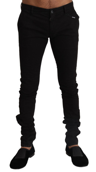 Black Cotton Stretch Slim Fit Skinny Pants Black Cotton Stretch Slim Fit Skinny Pants
