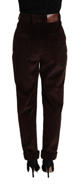 Dolce & Gabbana Bordeaux Corduroy Cotton Trouser Tapered Pants Dolce & Gabbana Bordeaux Corduroy Cotton Trouser Tapered Pants
