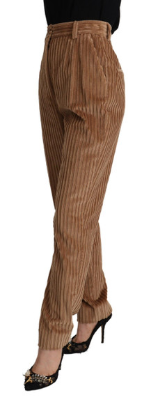 Brown Corduroy Cotton Trouser Tapered Pants Brown Corduroy Cotton Trouser Tapered Pants