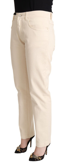 Dolce & Gabbana White Cotton Skinny Denim Women Jeans Pants Dolce & Gabbana White Cotton Skinny Denim Women Jeans Pants