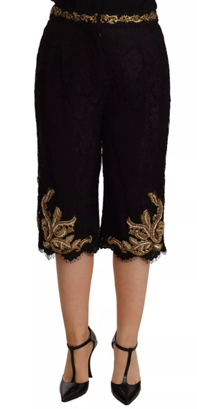 Black Lace Gold Baroque SPECIAL PIECE Shorts Black Lace Gold Baroque SPECIAL PIECE Shorts