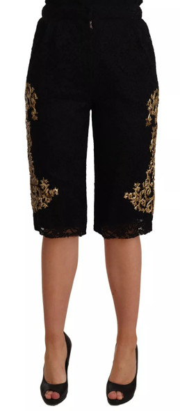 Black Lace Gold Baroque SPECIAL PIECE Shorts PAN72101 Black Lace Gold Baroque SPECIAL PIECE Shorts PAN72101