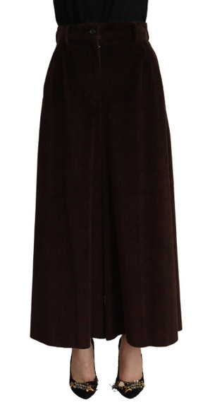 Dolce & Gabbana Bordeaux Corduroy Cotton Trouser Wide Leg Pants Dolce & Gabbana Bordeaux Corduroy Cotton Trouser Wide Leg Pants