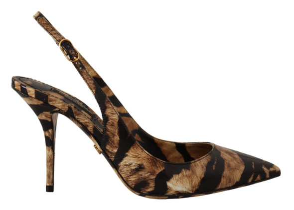 Brown Slingbacks Leather Tiger Shoes Brown Slingbacks Leather Tiger Shoes