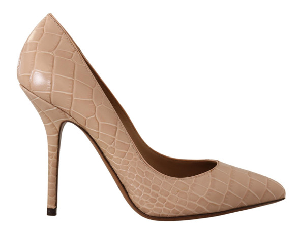Beige Leather Bellucci Heels Pumps Shoes Beige Leather Bellucci Heels Pumps Shoes