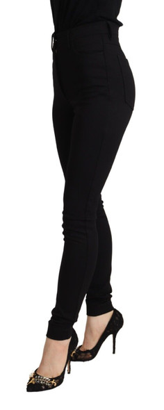 Dolce & Gabbana Black High Waist Skinny Slim Fit Pants Dolce & Gabbana Black High Waist Skinny Slim Fit Pants