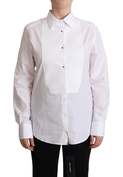 Dolce & Gabbana White Cotton Dress Collared Long Sleeves Shirt Top Dolce & Gabbana White Cotton Dress Collared Long Sleeves Shirt Top