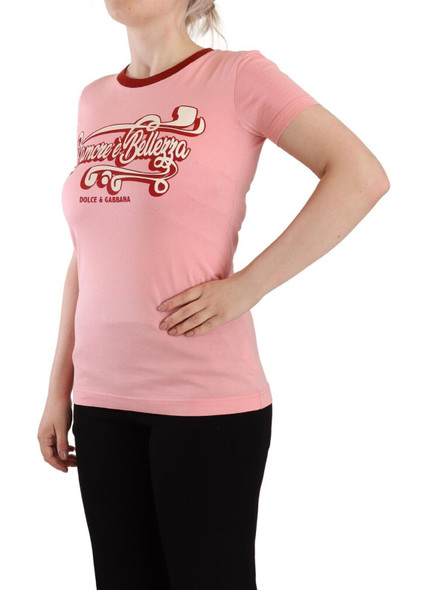 Dolce & Gabbana Pink Cotton Short Sleeves Crewneck T-shirt Top Dolce & Gabbana Pink Cotton Short Sleeves Crewneck T-shirt Top