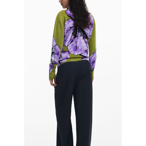 Purple Elastane Women Sweater Purple Elastane Women Sweater