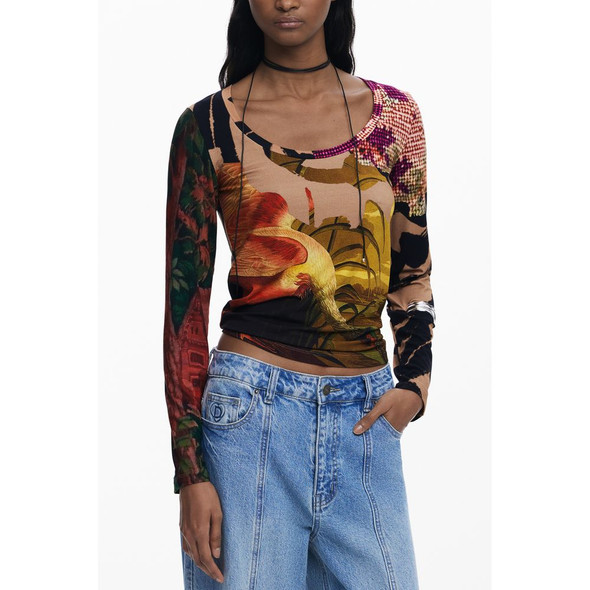 Brown Elastane Women Top Brown Elastane Women Top