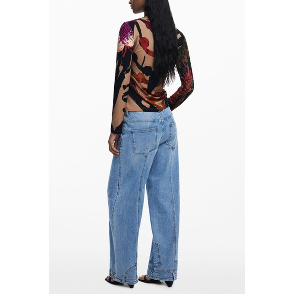 Brown Elastane Women Top Brown Elastane Women Top