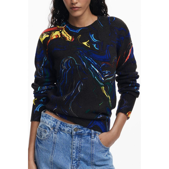 Black Polyamide Women Sweater Black Polyamide Women Sweater