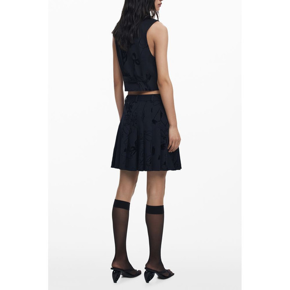 Black Polyester Women Skirt DE-39752 Black Polyester Women Skirt DE-39752