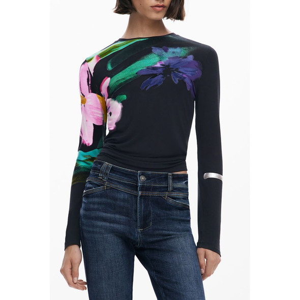 Black Viscose Women Top DE-39779 Black Viscose Women Top DE-39779