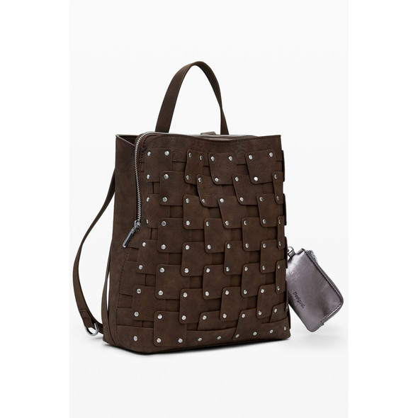 Brown Polyethylene Women Backpack Brown Polyethylene Women Backpack