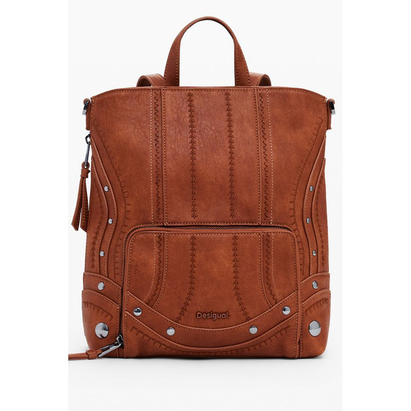 Brown Polyethylene Women Mini Backpack Brown Polyethylene Women Mini Backpack